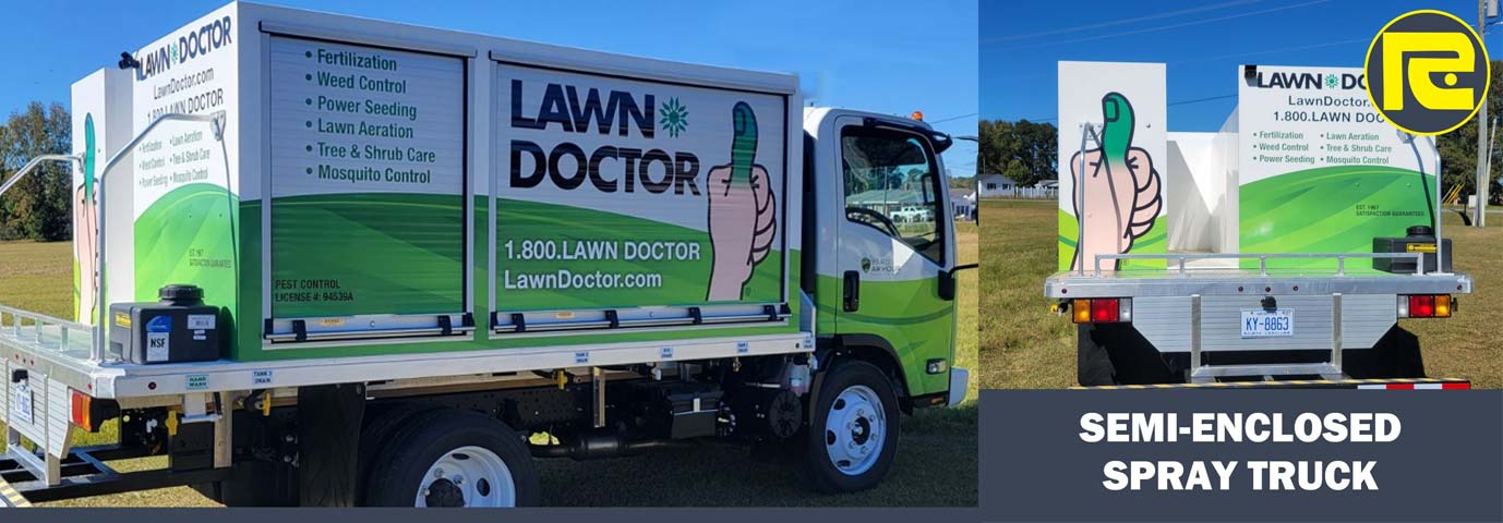 Reddick's Semi-Enclosed Spray Trucks