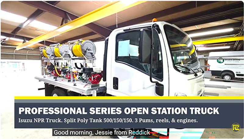  Reddick 800 Gallon Open Station Spray Truck Walkaround