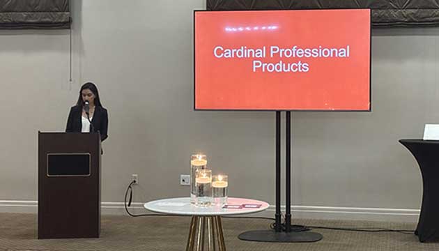 Cardinal at the Almond Alliance in Modesto